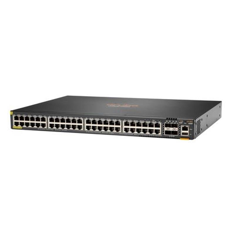 Hewlett Packard Enterprise Aruba 6200F 48G Class4 PoE 4SFP 370W Managed L3 Gigabit Ethernet 10 100 1000 Power over Ethernet PoE 1U Zwart