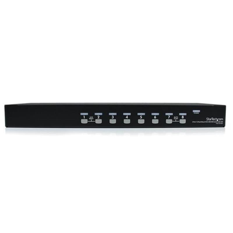 StarTech.com 8-poort 1U-Rack USB KVM-switch met OSD