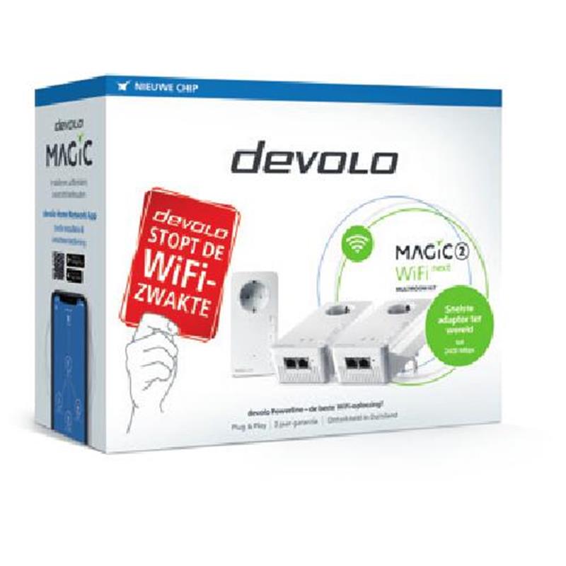 Devolo Magic 2 Wifi next Multiroom Kit 1200 Mbit s Ethernet LAN Wi-Fi Wit 3 stuk s 