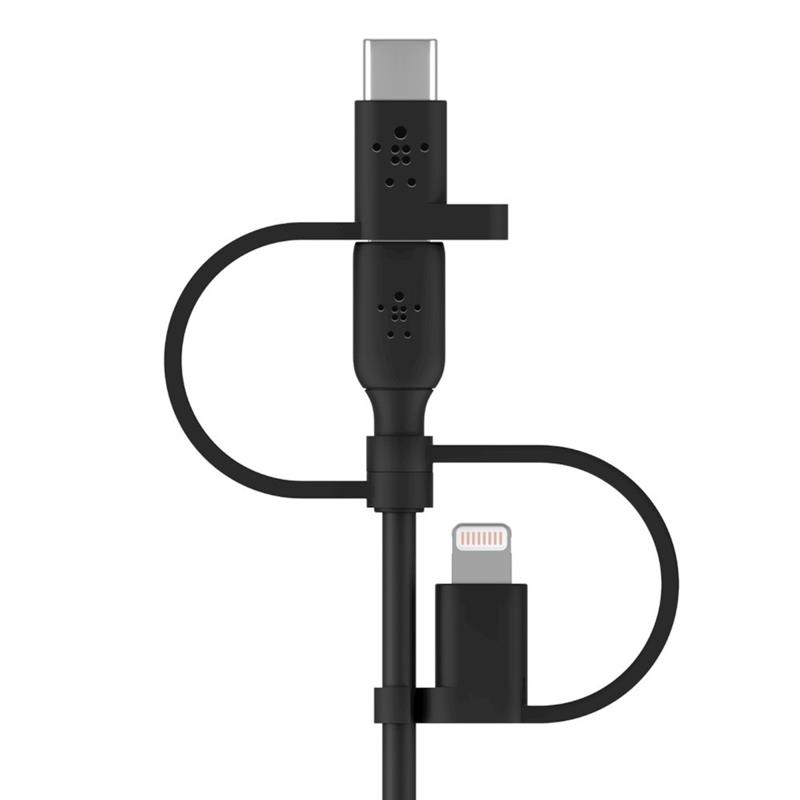 Belkin BOOST CHARGE USB-kabel 1 m USB A USB C/Micro-USB B/Lightning Zwart