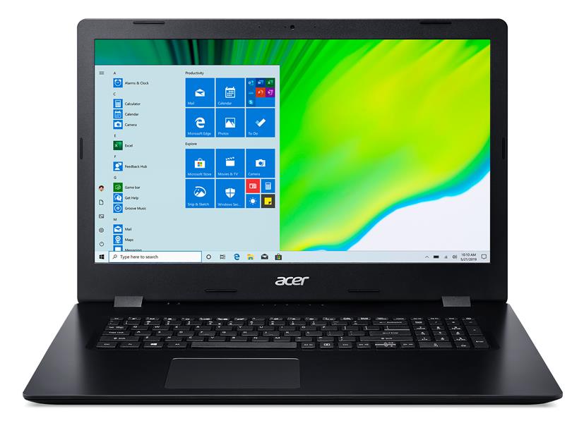 Acer Aspire 3 A317-52-32T5 Notebook Zwart 43,9 cm (17.3"") 1600 x 900 Pixels Intel® 10de generatie Core™ i3 8 GB DDR4-SDRAM 256 GB SSD Wi-Fi 5 (802.11
