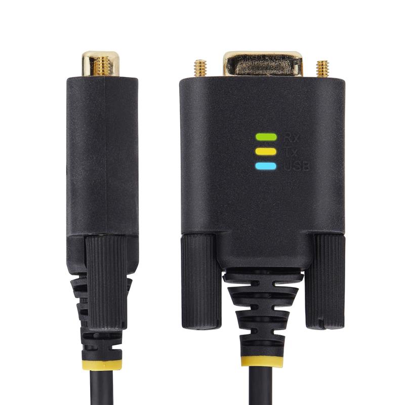 StarTech.com 2m USB naar Null Modem Adapter/Converter Kabel, COM Retention, FTDI, USB-A naar DB9 RS232, Verwisselbare DB9 Schroeven/Moeren, ESD Besher