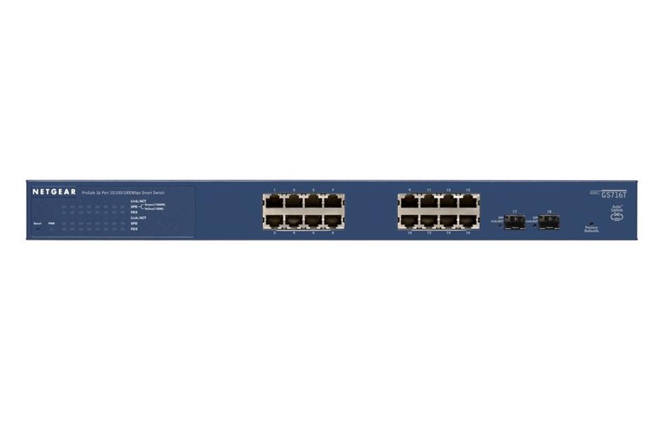 Netgear ProSAFE Smart Switch - GS716T - 16 Gigabit Ethernet poorten