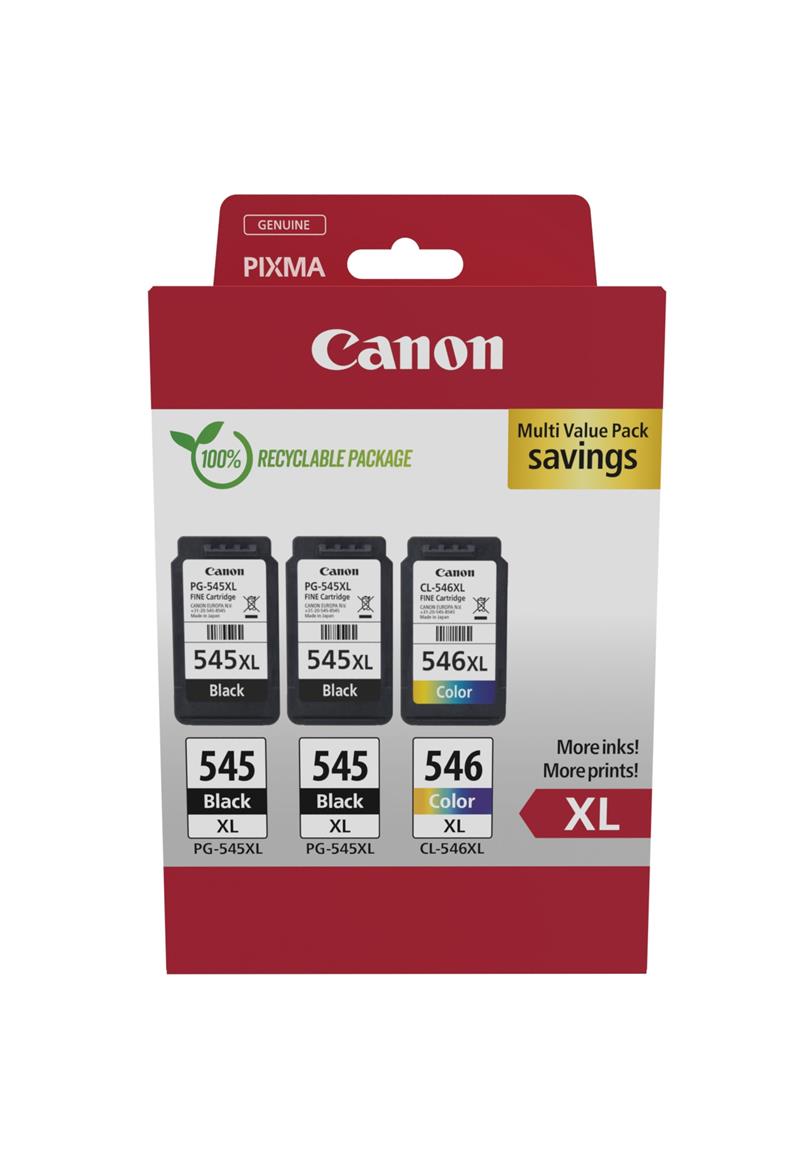 Canon 8286B013 inktcartridge 3 stuk(s) Origineel Hoog (XL) rendement Zwart, Cyaan, Magenta, Geel