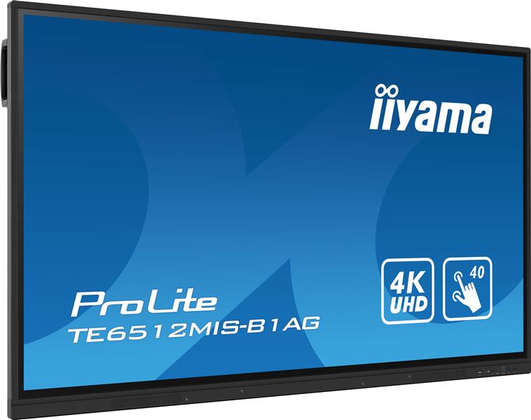 iiyama TE6512MIS-B1AG beeldkrant Interactief flatscreen 165,1 cm (65"") LCD Wifi 400 cd/m² 4K Ultra HD Zwart Touchscreen Type processor Android 11 24/