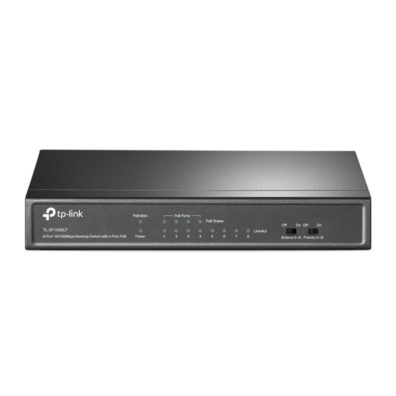 TP-LINK TL-SF1008LP netwerk-switch Unmanaged Fast Ethernet (10/100) Power over Ethernet (PoE) Zwart