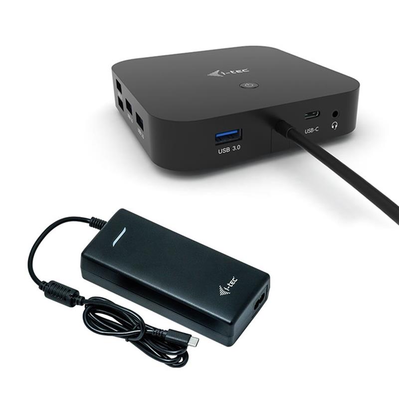 i-tec USB-C Dual Display Docking Station with Power Delivery 100 W + Universal Charger 112 W