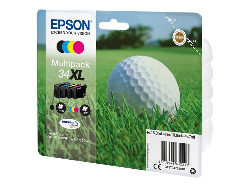 Epson Golf ball Multipack 4-colours 34XL DURABrite Ultra Ink