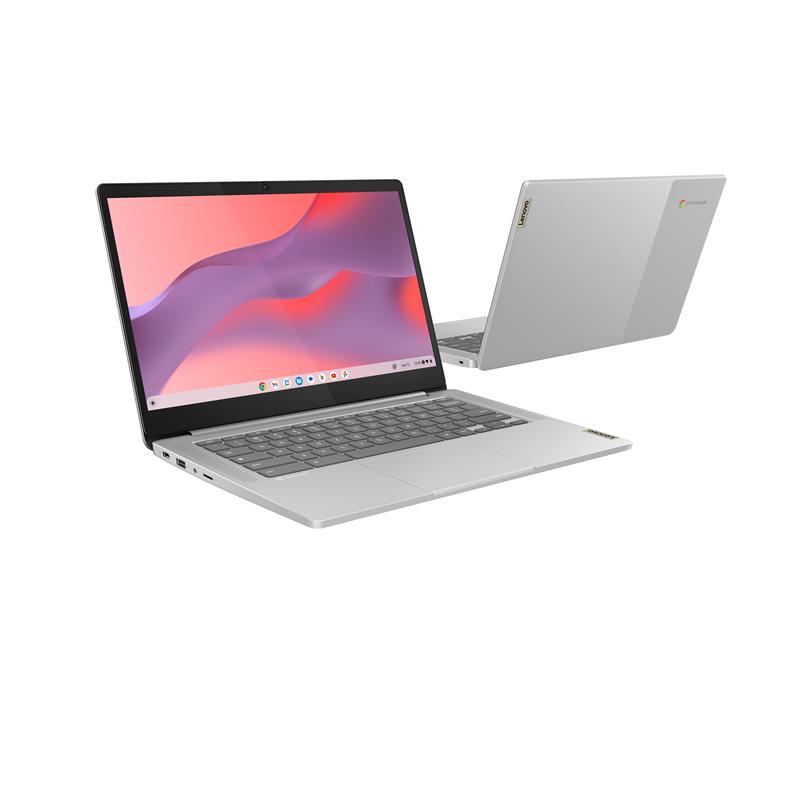 Lenovo IdeaPad Slim 3 Chrome MediaTek Kompanio 520 Chromebook 35,6 cm (14"") Full HD 4 GB LPDDR4x-SDRAM 64 GB eMMC Wi-Fi 6 (802.11ax) ChromeOS Grijs