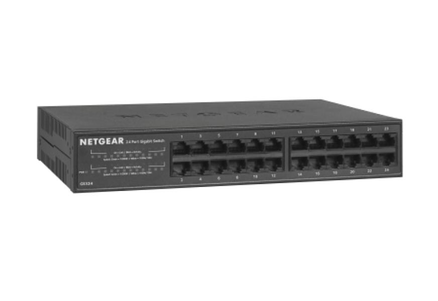 Netgear GS324 Unmanaged Gigabit Ethernet (10/100/1000) Power over Ethernet (PoE) Zwart