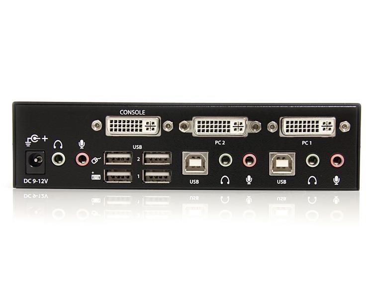 StarTech.com 2-poort DVI USB KVM-switch met Audio en USB 2.0-hub