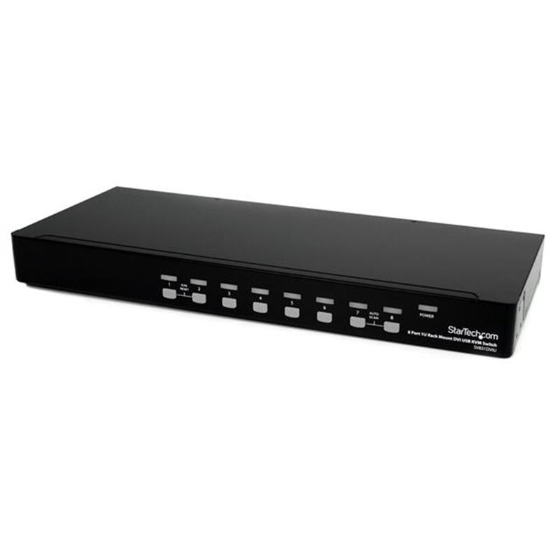 StarTech.com 8-poort 1U-Rack DVI USB KVM-switch