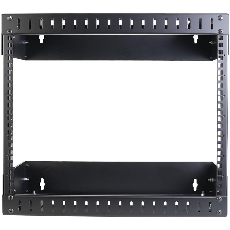 StarTech.com 8U 19"" Wandmonteerbaar Netwerk Rack, Verstelbare Diepte 30 tot 51cm, 2 Post Open Frame Rack voor Switch/Data/AV/IT/Communicatie Apparatu