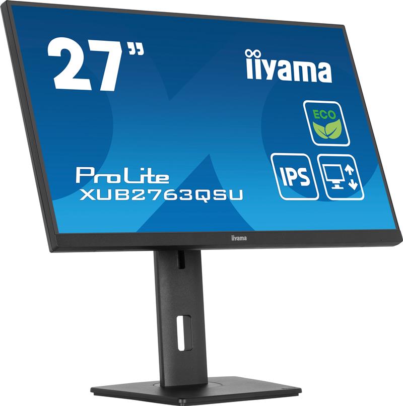 iiyama ProLite XUB2763QSU-B1 computer monitor 68,6 cm (27"") 2560 x 1440 Pixels Full HD LED Zwart