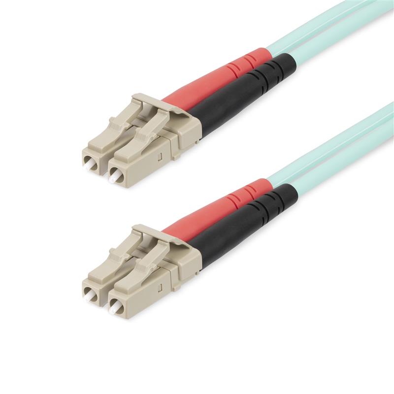 StarTech.com 20m LC/UPC naar LC/UPC OM4 Multimode Glasvezel Kabel, 50/125µm LOMMF/VCSEL Zipcord Fiber, 100G Netwerken, Low Insertion Loss, LSZH Glasve