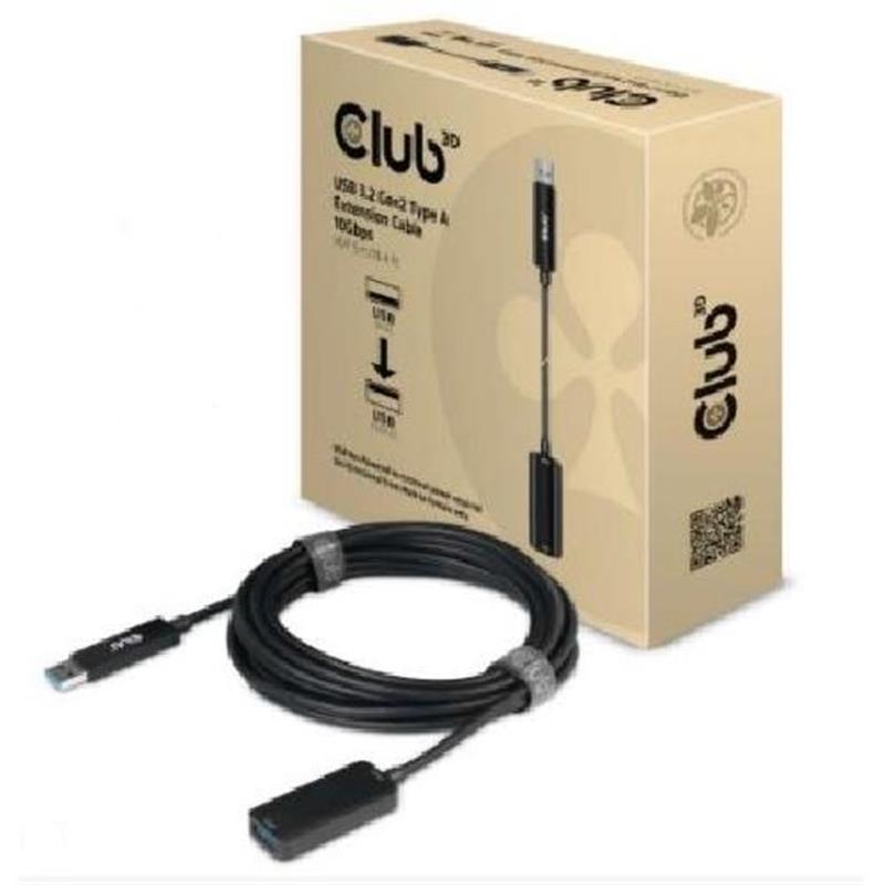 CLUB3D USB-kabel 5 m 3 2 Gen 2 3 1 Gen 2 USB A Zwart