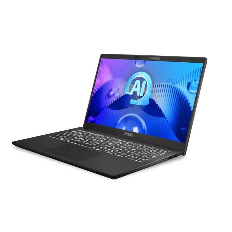 MSI Modern 15 H AI C1MG-058NL Intel Core Ultra 7 155H Laptop 39,6 cm (15.6"") Full HD 32 GB DDR5-SDRAM 1 TB SSD Wi-Fi 6E (802.11ax) Windows 11 Pro Zwa