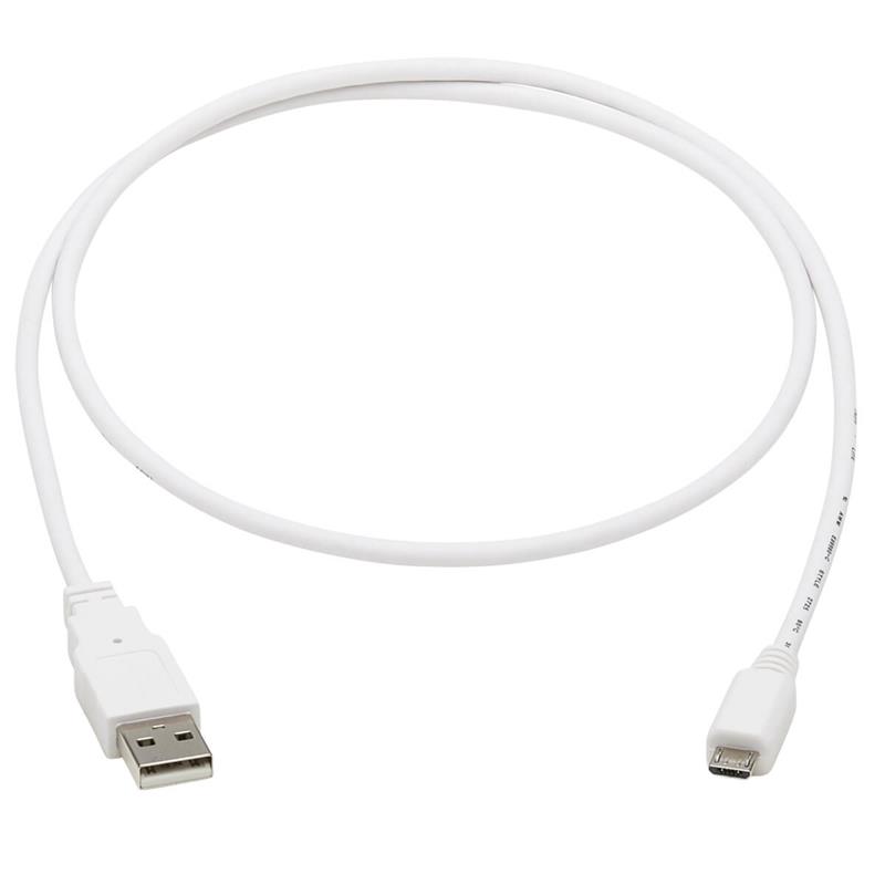 Tripp Lite U050AB-003-WH USB-kabel 0,91 m USB 2.0 USB A Micro-USB B Wit