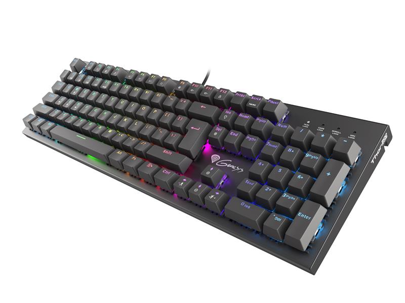 GENESIS Thor 300 RGB toetsenbord Gamen USB QWERTY Spaans Zwart