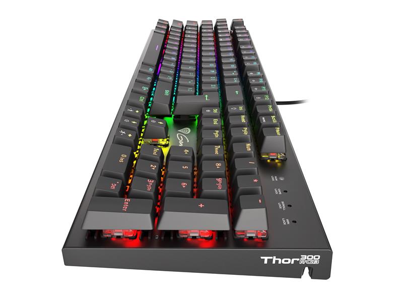 GENESIS Thor 300 RGB toetsenbord Gamen USB QWERTY Spaans Zwart