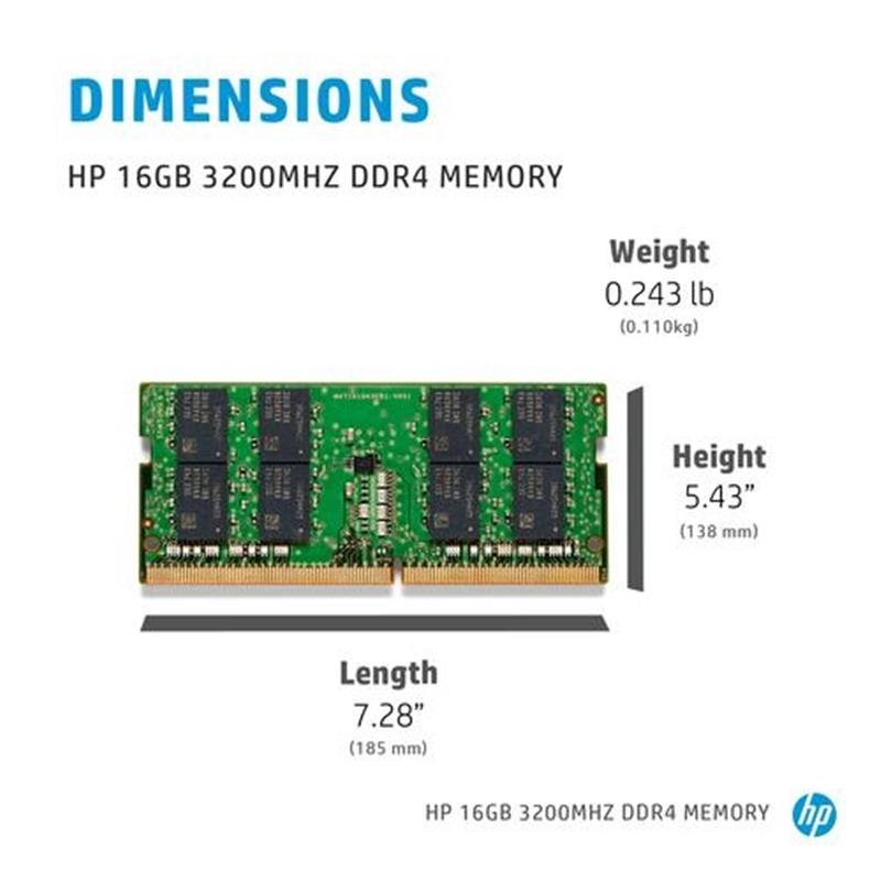 HP 286H8AA geheugenmodule 8 GB 1 x 8 GB DDR4 3200 MHz