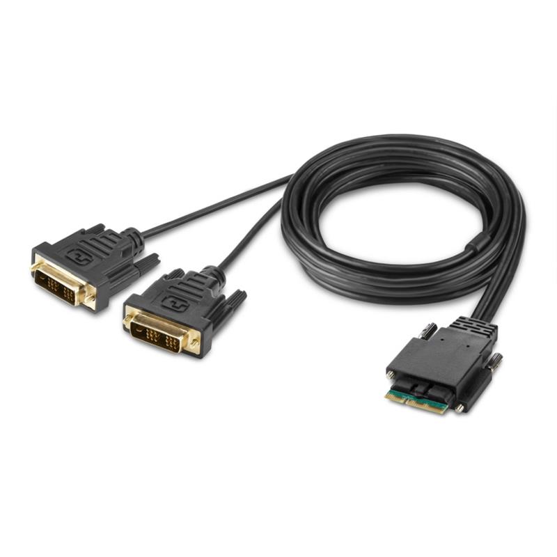 Belkin F1DN2MOD-CC-D06 toetsenbord-video-muis (kvm) kabel Zwart 1,8 m