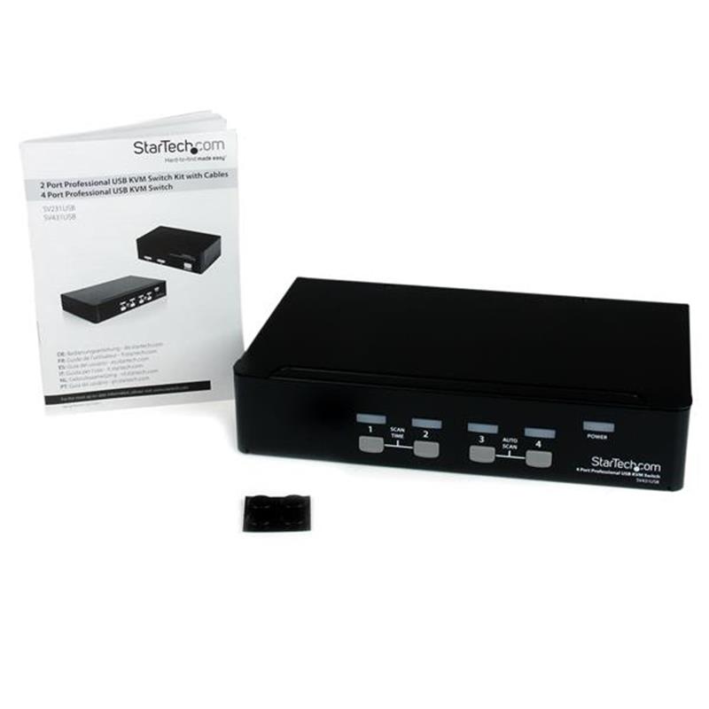 StarTech.com 4-poort Professionele VGA USB KVM-Switch met Hub