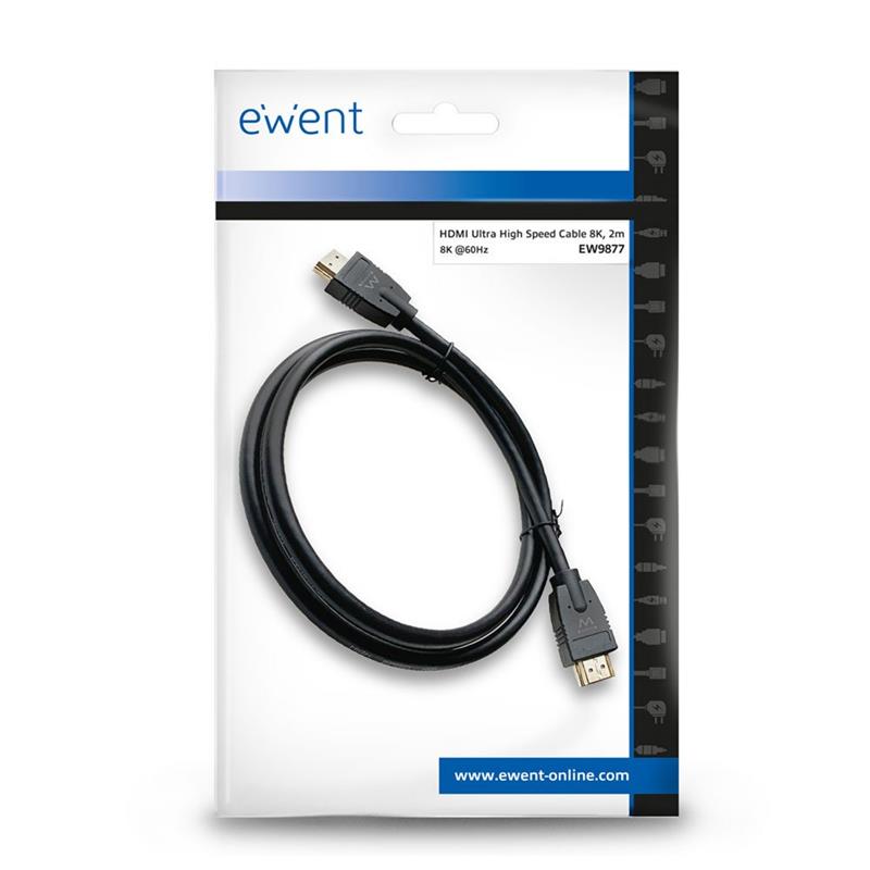 Ewent EW9877 HDMI kabel 2 m HDMI Type A (Standaard) Zwart