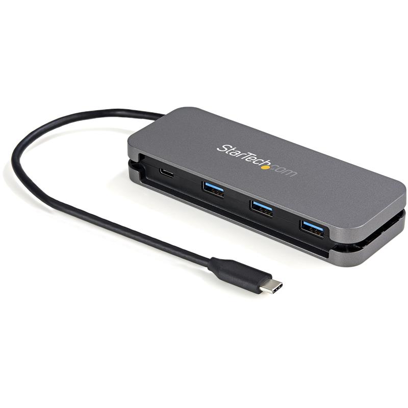 StarTech.com HB30CM3A1CB interface hub USB 3.2 Gen 1 (3.1 Gen 1) Type-C 5000 Mbit/s Zwart, Grijs