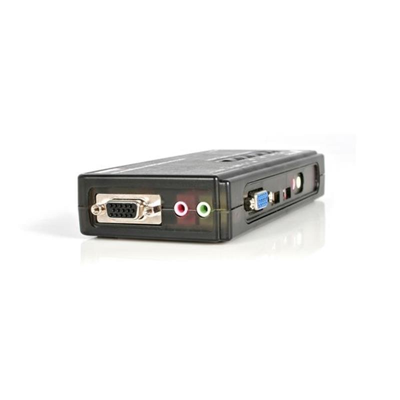 StarTech.com 4-poort USB KVM-switch Zwart met Audio en Bekabeling