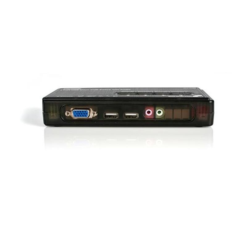 StarTech.com 4-poort USB KVM-switch Zwart met Audio en Bekabeling