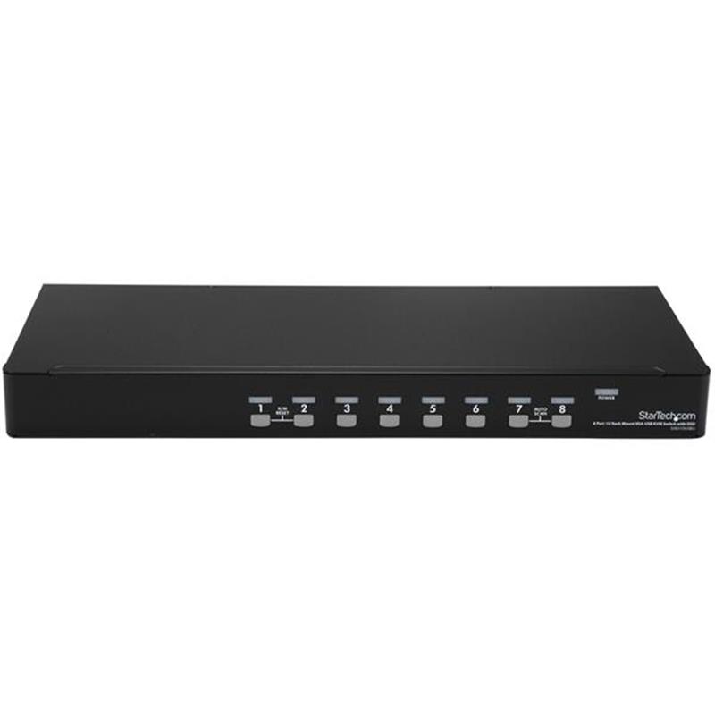 StarTech.com 8-poort 1U-Rack USB KVM-switch met OSD en Bekabeling