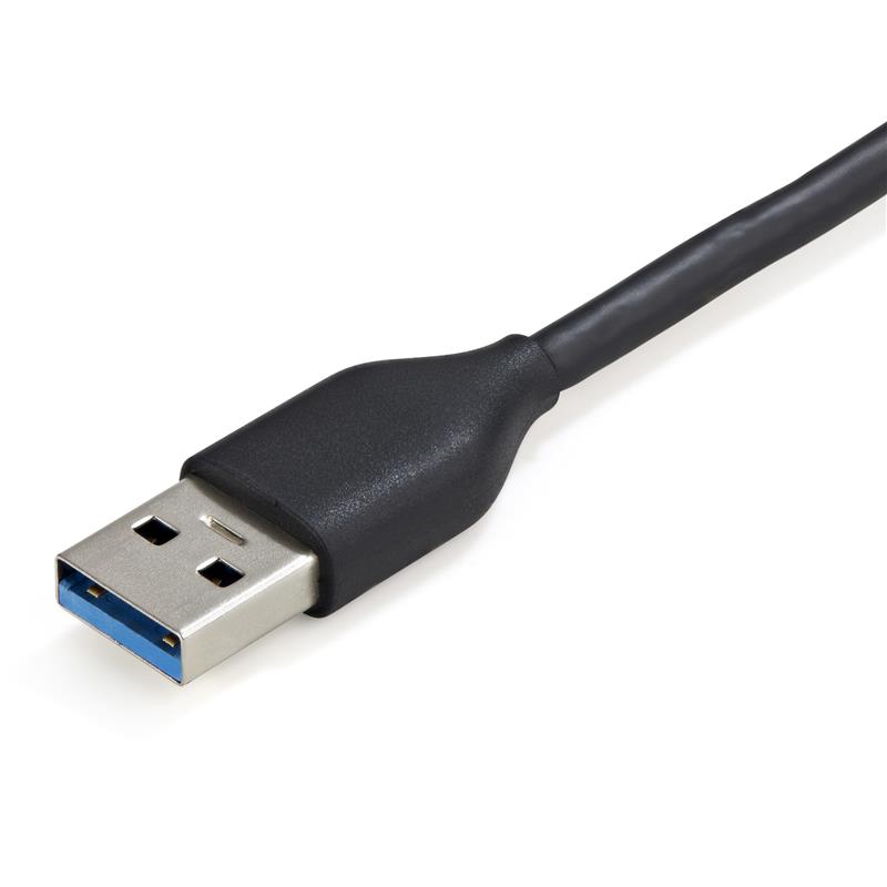 StarTech.com HB30AM4AB interface hub USB 3.2 Gen 1 (3.1 Gen 1) Type-A 5000 Mbit/s Zwart, Grijs