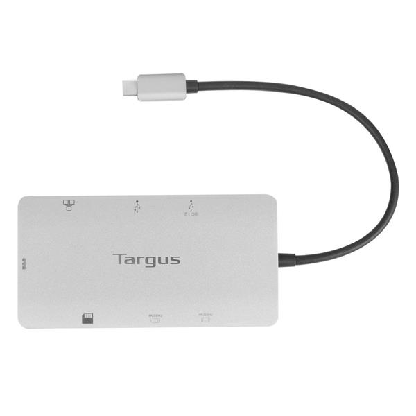 Targus DOCK423EU notebook dock & poortreplicator Bedraad USB 3.2 Gen 1 (3.1 Gen 1) Type-C Zilver