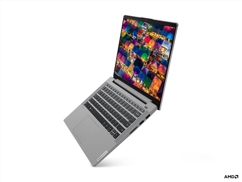 Lenovo IdeaPad 5 5700U Notebook 35,6 cm (14"") Full HD AMD Ryzen™ 7 8 GB DDR4-SDRAM 512 GB SSD Wi-Fi 6 (802.11ax) Windows 10 Home Grijs, Platina