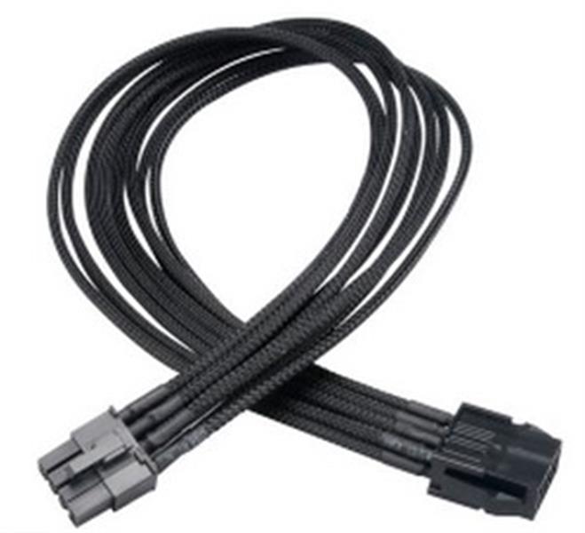 Akasa flexa v8 black fully braided 8 pin vga psu 40cm extension cable *VGAM *VGAF
