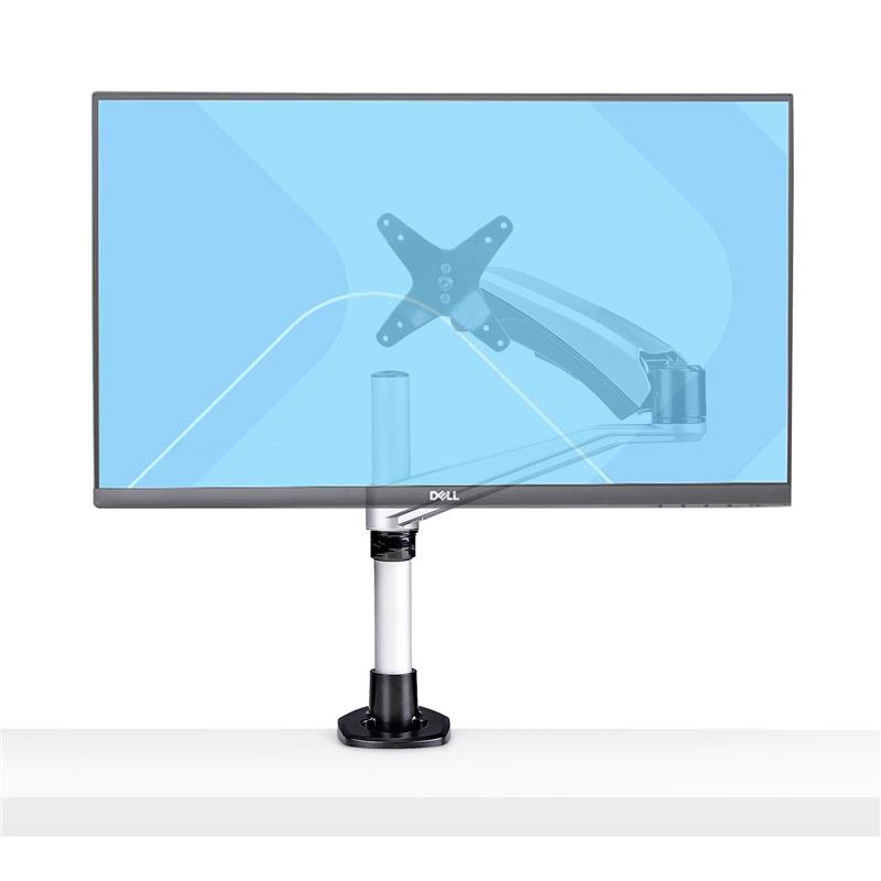 StarTech.com Single Monitor Arm voor Bureau, 27in 16:9 of 30in 21:9 Ultrawide Schermen, VESA 75x75/100x100, Instelling zonder Gereedschap, C-klem/Door