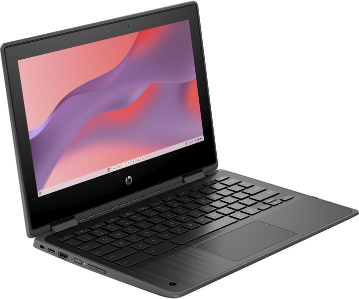 HP Chromebook Fortis x360 G3 J N5100 29,5 cm (11.6"") Touchscreen HD Intel® Celeron® 4 GB LPDDR4x-SDRAM 32 GB eMMC Wi-Fi 6 (802.11ax) ChromeOS Zwart