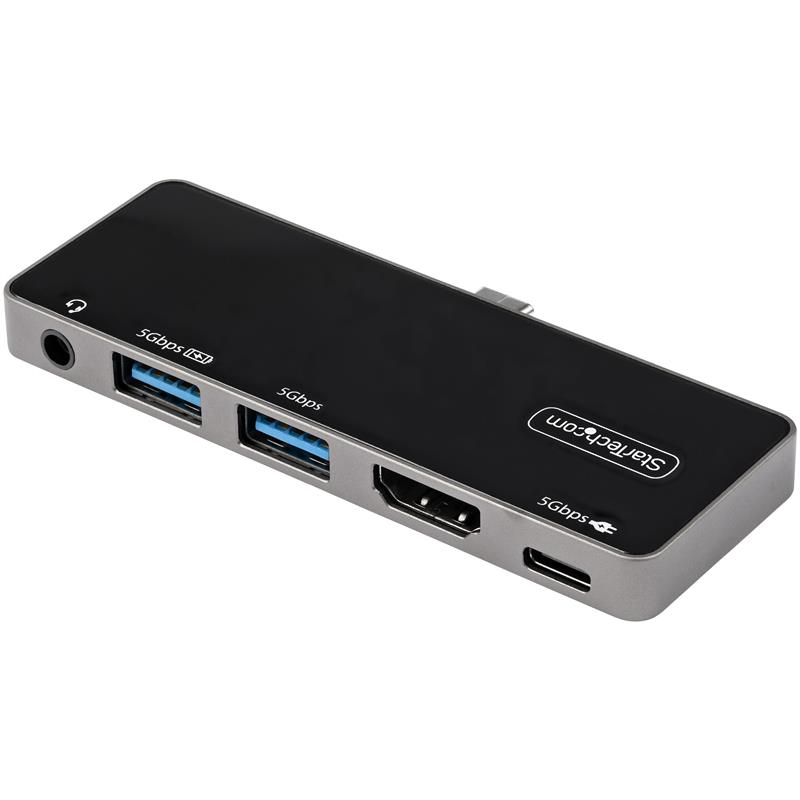 StarTech.com USB C Multiport Adapter - USB-C naar 4K 60Hz HDMI 2.0, 100W Power Delivery Pass-Through, 3-Port USB 3.0 Hub met Audio - USB-C Mini Dock -