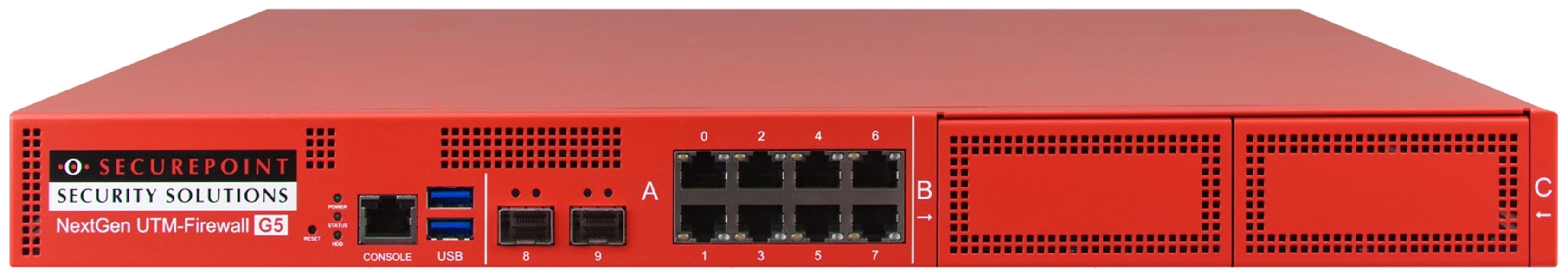 Securepoint RC350R G5 (Rev. 1) firewall (hardware) 1U 20000 Mbit/s