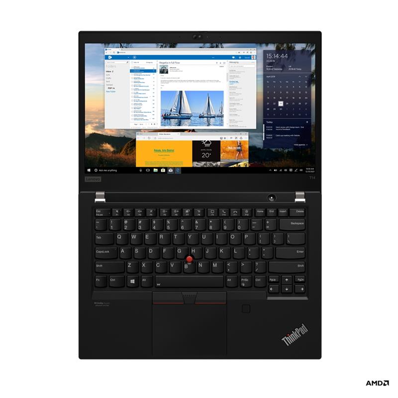Lenovo ThinkPad T14 Notebook 35 6 cm 14 Full HD AMD Ryzen 5 PRO 8 GB DDR4-SDRAM 256 GB SSD Wi-Fi 6 802 11ax Windows 10 Pro Zwart