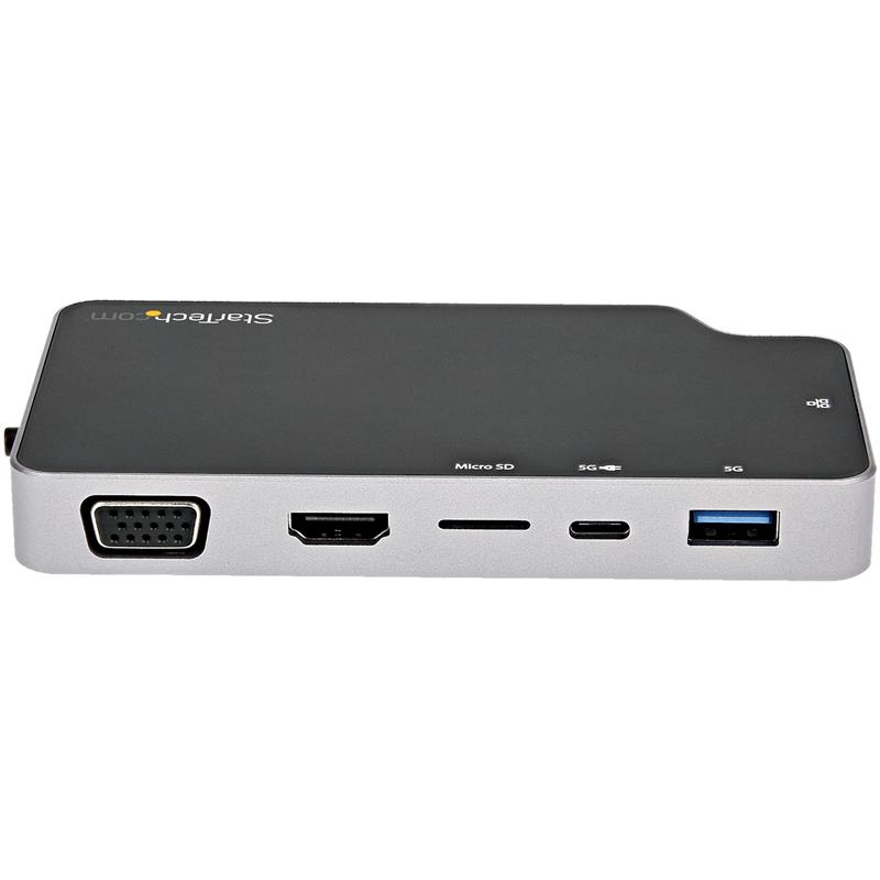 StarTech.com USB C Multiport Adapter, USB-C naar 4K HDMI of VGA Video met 100W Power Delivery Passthrough, 2 Port 10Gbps USB Hub, MicroSD, GbE, USB 3.