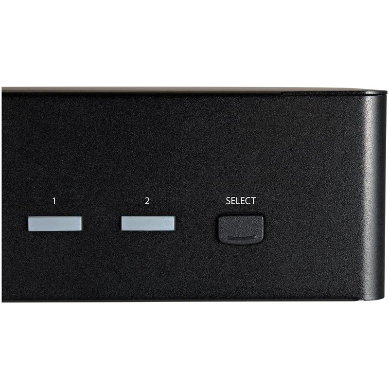 StarTech.com 2 Port Dual Monitor KVM HDMI Switch, 4K 60Hz Ultra HD HDR, Desktop Hub 4K HDMI 2.0 KVM Schakelaar met 2x USB 3.0 (5Gbps) & 4x USB 2.0 HID