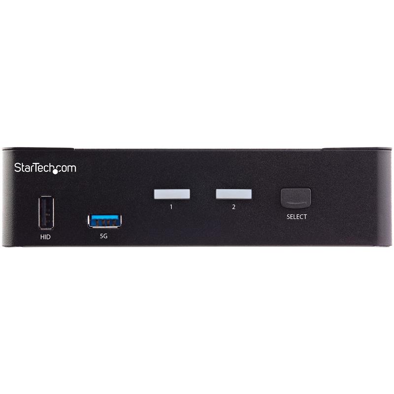 StarTech.com 2 Port Single Monitor KVM HDMI Switch, 4K 60Hz Ultra HD HDR, Desktop Hub 4K HDMI 2.0 KVM Schakelaar met 2x USB 3.0 (5Gbps) & 4x USB 2.0 H