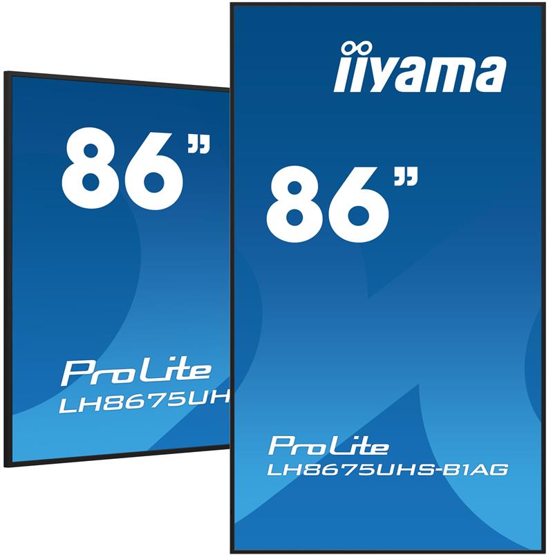 iiyama ProLite Digitale signage flatscreen 2,17 m (85.6"") LCD Wifi 500 cd/m² 4K Ultra HD Zwart Type processor Android 11 24/7