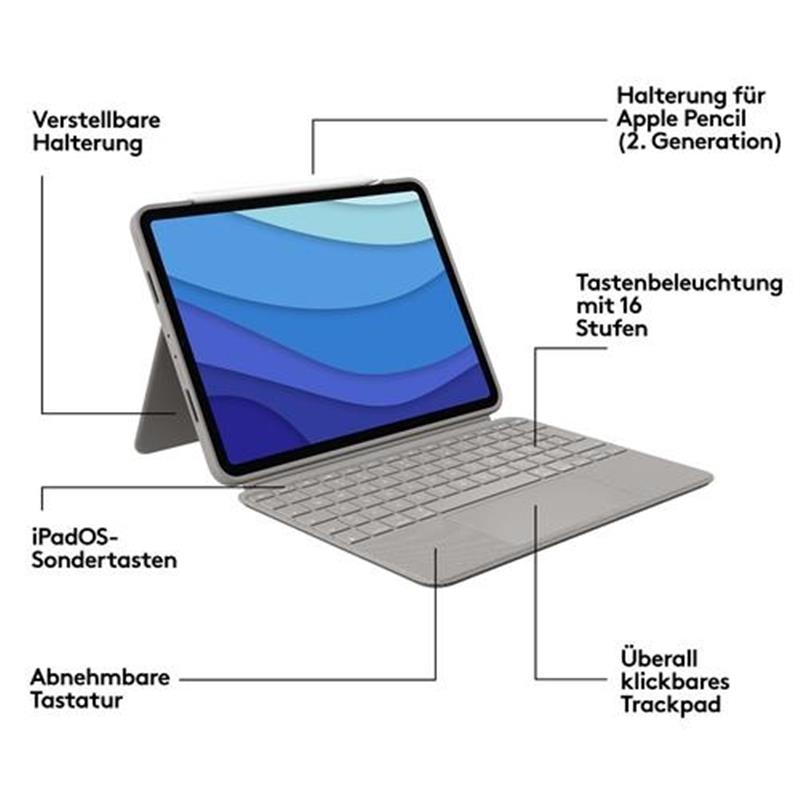 Logitech Combo Touch for iPad Pro 11-inch (1st, 2nd, and 3rd generation)