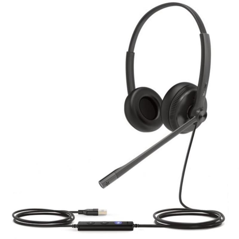 Yealink UH34 Headset Bedraad Hoofdband Kantoor/callcenter USB Type-A Zwart