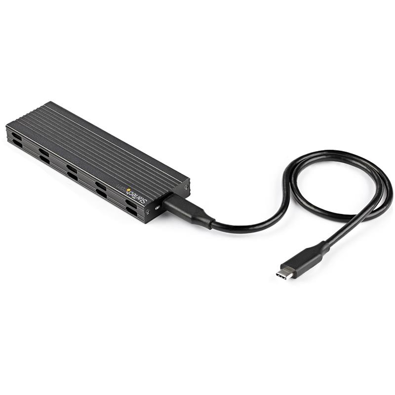 StarTech.com USB-C 10Gbps naar M.2 NVMe of M.2 SATA SSD Behuizing - Externe M.2 PCIe/SATA NGFF SSD Aluminum Behuizing - Incl. USB Type-C & USB-A Kabel