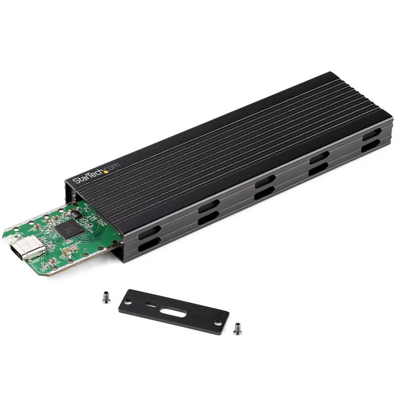 StarTech.com USB-C 10Gbps naar M.2 NVMe of M.2 SATA SSD Behuizing - Externe M.2 PCIe/SATA NGFF SSD Aluminum Behuizing - Incl. USB Type-C & USB-A Kabel