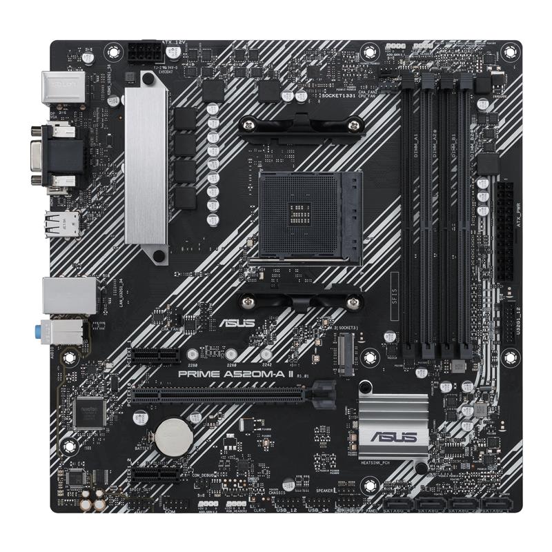 ASUS PRIME A520M-A II/CSM moederbord AMD A520 Socket AM4 micro ATX